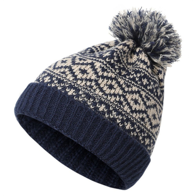 Mùa đông thương hiệu nữ lông Pom Poms Mũ đan đan của cô gái Mũ đậm phụ nữ Skullies Mũ đan