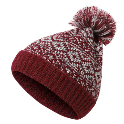 Mùa đông thương hiệu nữ lông Pom Poms Mũ đan đan của cô gái Mũ đậm phụ nữ Skullies Mũ đan
