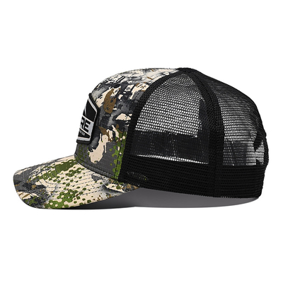 Logo tùy chỉnh Mesh Back Trucker Hat Wholesale 6 Panel Camouflage Trucker Cap Cá nhân hóa
