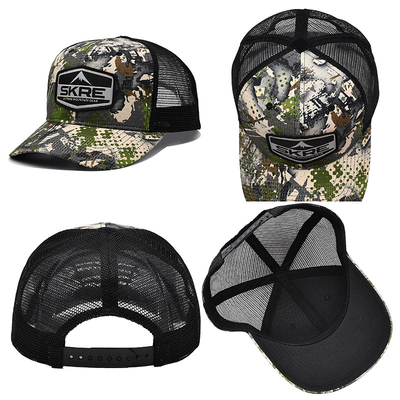 Logo tùy chỉnh Mesh Back Trucker Hat Wholesale 6 Panel Camouflage Trucker Cap Cá nhân hóa