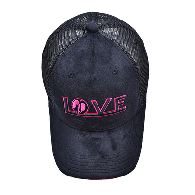 Sandwich Curved Brim 5 Panel Velvet Trucker Hat Wholesale Gorra Trucker Cap Logo tùy chỉnh