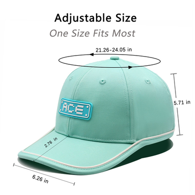 OEM tùy chỉnh Ace cao su Patch PVC Logo bóng chày Cap 6 Panel thể thao mũ Gorras