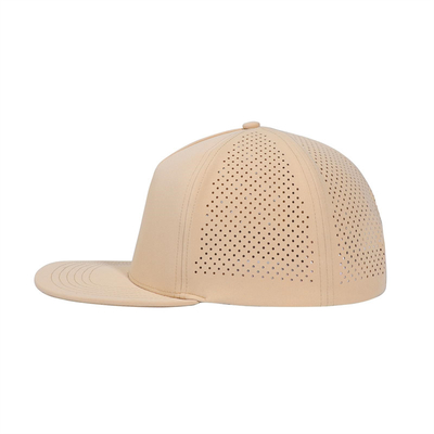 Nhanh khô laser Golf hiệu suất Snapback mũ lỗ Flat Edge Cap