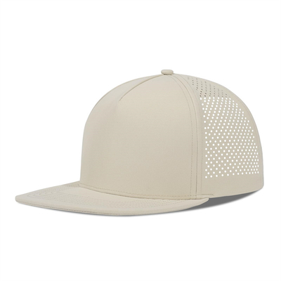Nhanh khô laser Golf hiệu suất Snapback mũ lỗ Flat Edge Cap