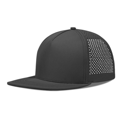 Nhanh khô laser Golf hiệu suất Snapback mũ lỗ Flat Edge Cap