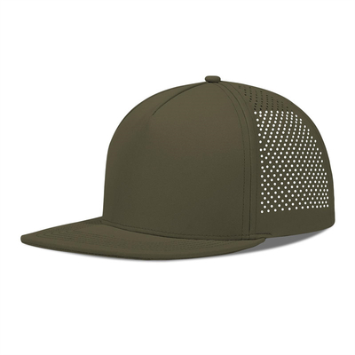 Nhanh khô laser Golf hiệu suất Snapback mũ lỗ Flat Edge Cap
