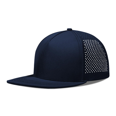 Nhanh khô laser Golf hiệu suất Snapback mũ lỗ Flat Edge Cap