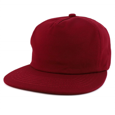 Custom Plain 5 Panel Snapback Cap Adjustable Unstructured Snapback Hat bán buôn