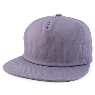 Custom Plain 5 Panel Snapback Cap Adjustable Unstructured Snapback Hat bán buôn