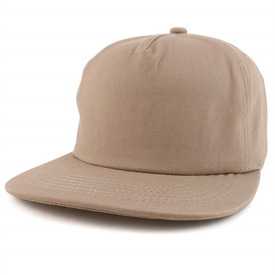 Custom Plain 5 Panel Snapback Cap Adjustable Unstructured Snapback Hat bán buôn