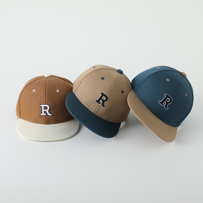 Chất lượng cao trẻ em Cotton Flat Brim Sport Hat thêu lá thư trẻ em ngoài trời Snapback Cap