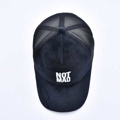 High Profile thêu áo cao su Trucker Cap Logo tùy chỉnh 5 Panel Mesh Trucker Hat