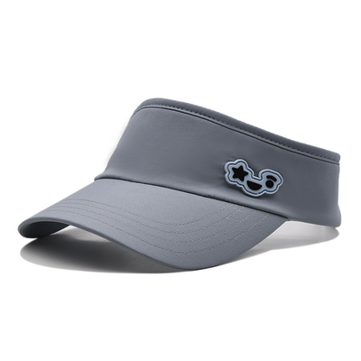Mùa hè ngoài trời chạy mặt trời visor mũ tùy chỉnh màu xám quần vợt visor mũ cho golf