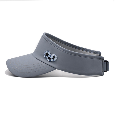 Mùa hè ngoài trời chạy mặt trời visor mũ tùy chỉnh màu xám quần vợt visor mũ cho golf