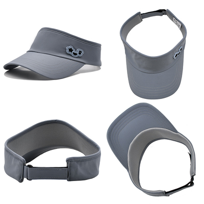 Mùa hè ngoài trời chạy mặt trời visor mũ tùy chỉnh màu xám quần vợt visor mũ cho golf