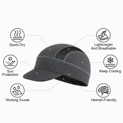Chiếc mũ đạp xe tùy chỉnh Khô nhanh, thở ẩm, Wicking Sports Cap, hấp thụ Mũ thở dưới mũ bảo hiểm mỏng