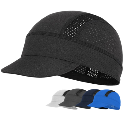 Chiếc mũ đạp xe tùy chỉnh Khô nhanh, thở ẩm, Wicking Sports Cap, hấp thụ Mũ thở dưới mũ bảo hiểm mỏng