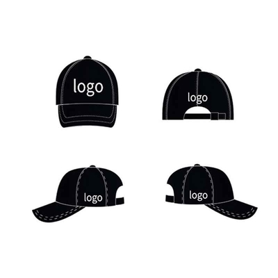 Mũ lưỡi trai cổ điển bằng cotton acid wash logo tùy chỉnh bán buôn, mũ bóng chày đen đã giặt thể thao denim có thể điều chỉnh