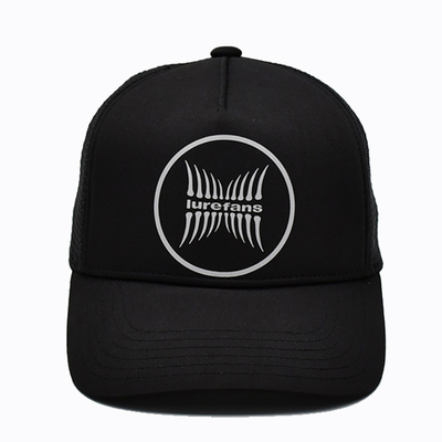 Black Sublimation Five Panel Trucker Hat Custom Fashion Mesh Snapback 5 Panel Trucker Cap