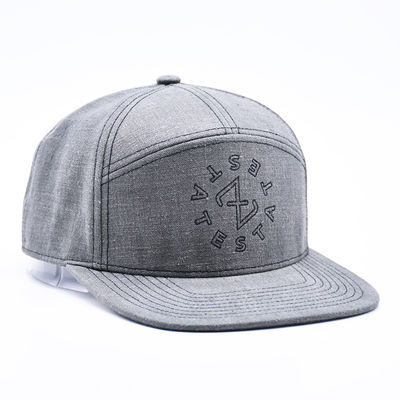 Mũ Snapback 7 Tấm Tùy Chỉnh Thêu Cấu Trúc Gorras vành phẳng Mũ Snap Back