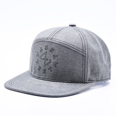 Mũ Snapback 7 Tấm Tùy Chỉnh Thêu Cấu Trúc Gorras vành phẳng Mũ Snap Back