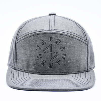 Mũ Snapback 7 Tấm Tùy Chỉnh Thêu Cấu Trúc Gorras vành phẳng Mũ Snap Back