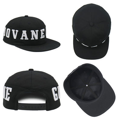 Nhà cung cấp Mũ Snapback thêu 3D tùy chỉnh, mũ Hip Hop 6 Panel vành phẳng chất lượng cao