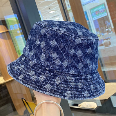 Bán Chạy Mùa Xuân và Mùa Thu Mới Mũ Xô Tùy Chỉnh Thêu Denim Suquin Kẻ Sọc Tua Rua Đỉnh Bằng Thêu Logo Mũ Lưỡi Trai