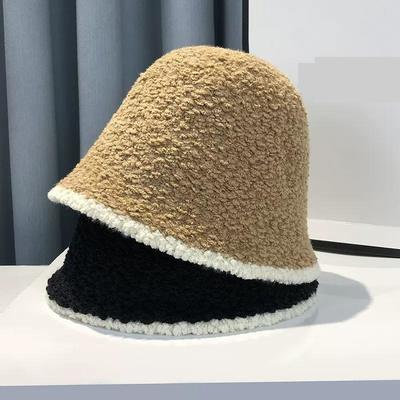 Custom Bucket Hat Women Winter Knitted Casual Keep Warm Fishing Hat Female Thick Warm Fashion Design Korean Winter Cap
