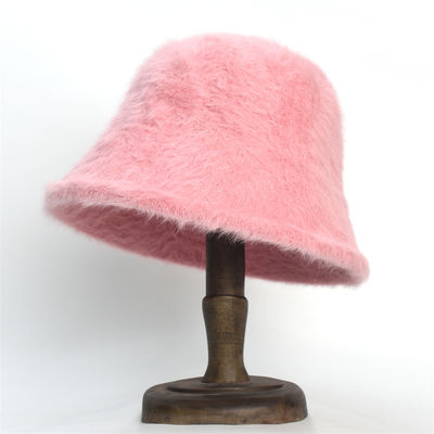 Rabbit Hair Fisherman Hat Autumn-Winter Basin Hats Wholeasle Head Round Plush Senior Sense Face Small Bucket Hat for Women