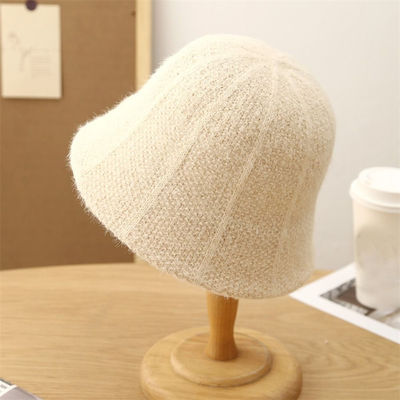 Fashion Autumn Winter Bucket Hat Knit Windproof Fisherman Hats Casual Cold Proof Panama Cap for Women