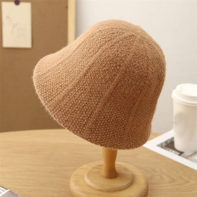 Fashion Autumn Winter Bucket Hat Knit Windproof Fisherman Hats Casual Cold Proof Panama Cap for Women