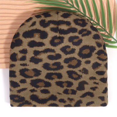 Logo tùy chỉnh Chất lượng cao Đàn ông Phụ nữ Mũ mùa đông Acrylic Mũ Leopard in Mô hình đan