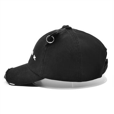 Cotton 6 Panel Baseball Cap bao gồm các đường may được củng cố và dây thắt có thể điều chỉnh