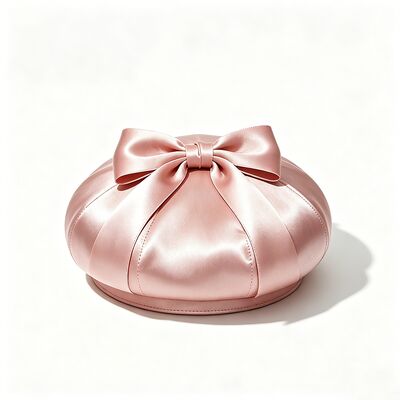 Mũ satin màu hồng thanh lịch với vải 150 gram trọng lượng nhẹ và kích thước tùy chỉnh cho và mặc bình thường