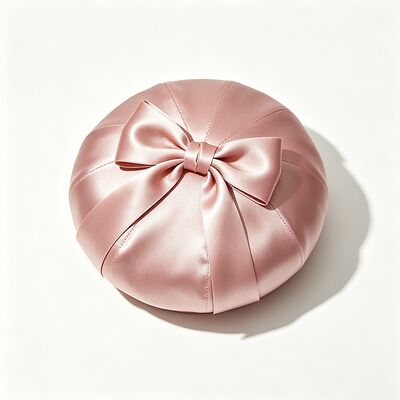 Mũ satin màu hồng thanh lịch với vải 150 gram trọng lượng nhẹ và kích thước tùy chỉnh cho và mặc bình thường