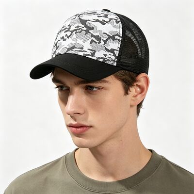 Mũ tài xế xe tải cấu hình cao có thể điều chỉnh thiết kế lưới thoáng khí snapback hoàn hảo cho các hoạt động ngoài trời và trong nhà trong mọi mùa