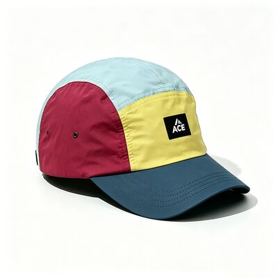 Customized camper hat with lining featuring moisture wicking technology to keep wearer comfortable during outdoor activities and work