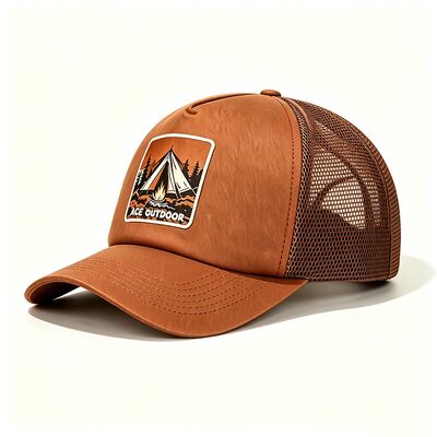 Mũ tài xế bằng vải cotton Sweatband có 6 hoặc lỗ khoen tùy chỉnh, tấm lưới bền, đóng snapback có thể điều chỉnh, hoàn hảo cho các hoạt động ngoài trời
