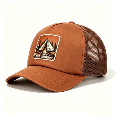 Mũ tài xế bằng vải cotton Sweatband có 6 hoặc lỗ khoen tùy chỉnh, tấm lưới bền, đóng snapback có thể điều chỉnh, hoàn hảo cho các hoạt động ngoài trời