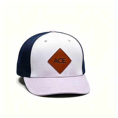 Mũ Trucker 6 bảng có khóa kéo bằng nhựa quai cotton và hình dạng được thiết kế để mang lại sự thoải mái và độ bền