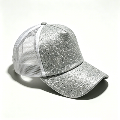6 Panel Trucker Cap with Breathable Mesh Panels Adjustable Snapback Closure và tùy chọn logo thêu