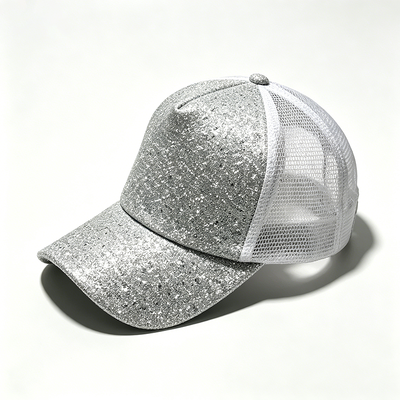 6 Panel Trucker Cap with Breathable Mesh Panels Adjustable Snapback Closure và tùy chọn logo thêu