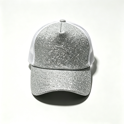 6 Panel Trucker Cap with Breathable Mesh Panels Adjustable Snapback Closure và tùy chọn logo thêu