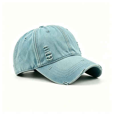 Mũ thể thao 100% bông Twill với dây thắt có thể điều chỉnh và thêu phẳng để phù hợp thoải mái
