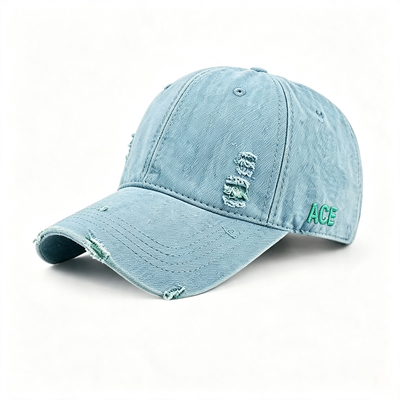Mũ thể thao 100% bông Twill với dây thắt có thể điều chỉnh và thêu phẳng để phù hợp thoải mái