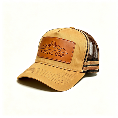 6 Panel Constructed Trucker Mesh Cap Featuring Breathable Mesh Back Adjustable Snap Closure Lý tưởng cho các sự kiện và đồng phục