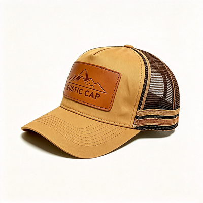 6 Panel Constructed Trucker Mesh Cap Featuring Breathable Mesh Back Adjustable Snap Closure Lý tưởng cho các sự kiện và đồng phục