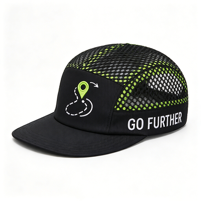 Custom Logo Quick Dry Breathable Mesh 5 Panel Camper Hat for Team Events and Outdoor Activities
