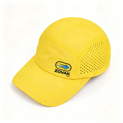 Quick Dry 5 Panel Camper Hat with Sports Mesh Sweatband and Contrast Stitching Five Panel Hat for Summer Outdoor